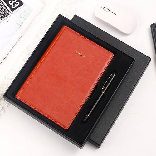 加厚a5商务硬皮面笔记本子日记本高档复古b5办公会议记录记事本