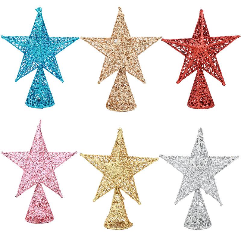 跨境批发树顶星五角星立式星星圣