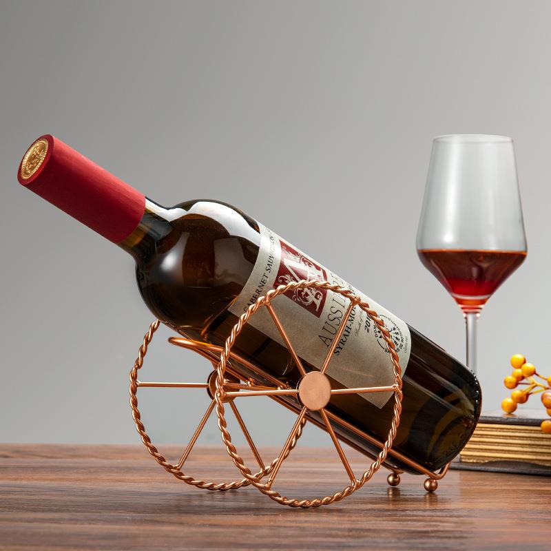欧式金属红酒架摆件 创意客厅酒柜装饰葡萄酒酒具铁艺酒瓶架定制