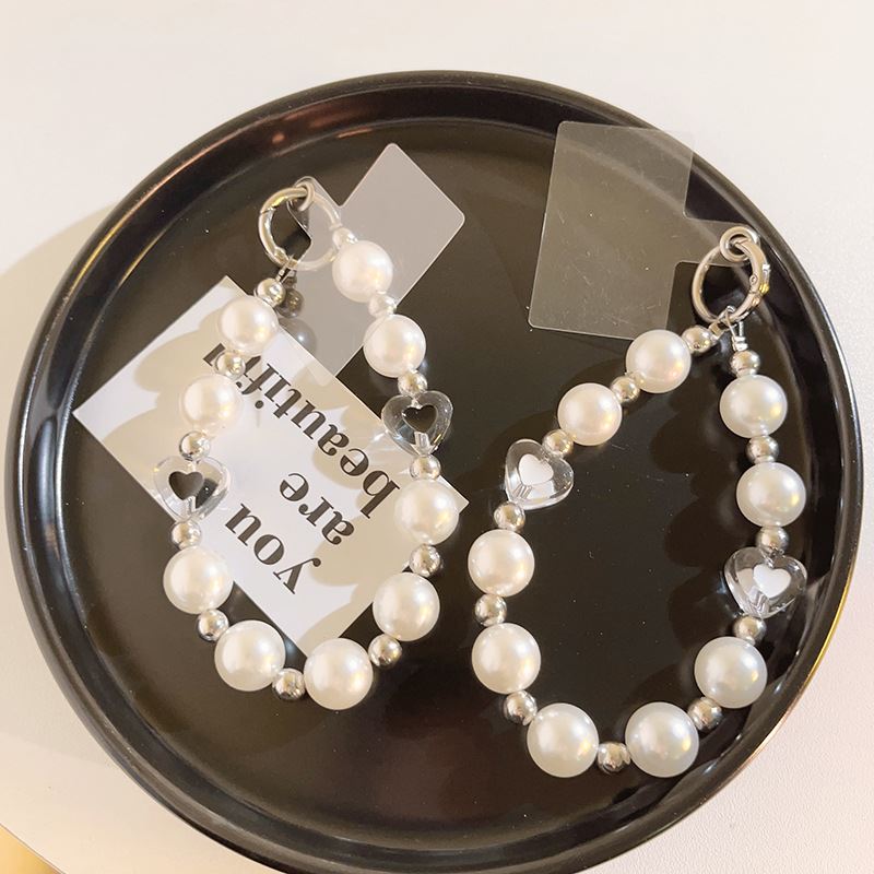 小香风ins爱心手环手机挂绳含夹片包包饰品ccd相机拍立得挂件