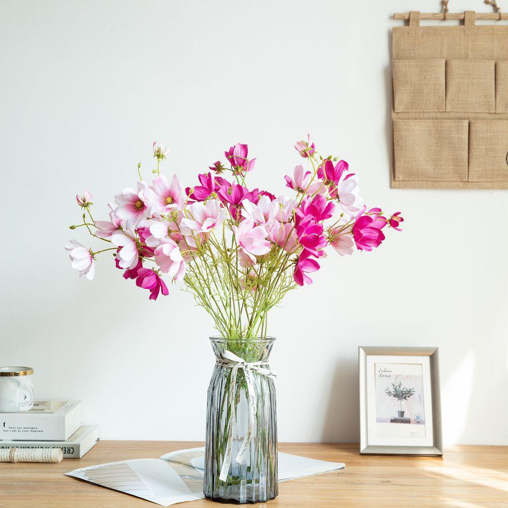 单枝波斯菊格桑花仿真花厂家家居装饰婚庆花墙假花手捧花MW58738