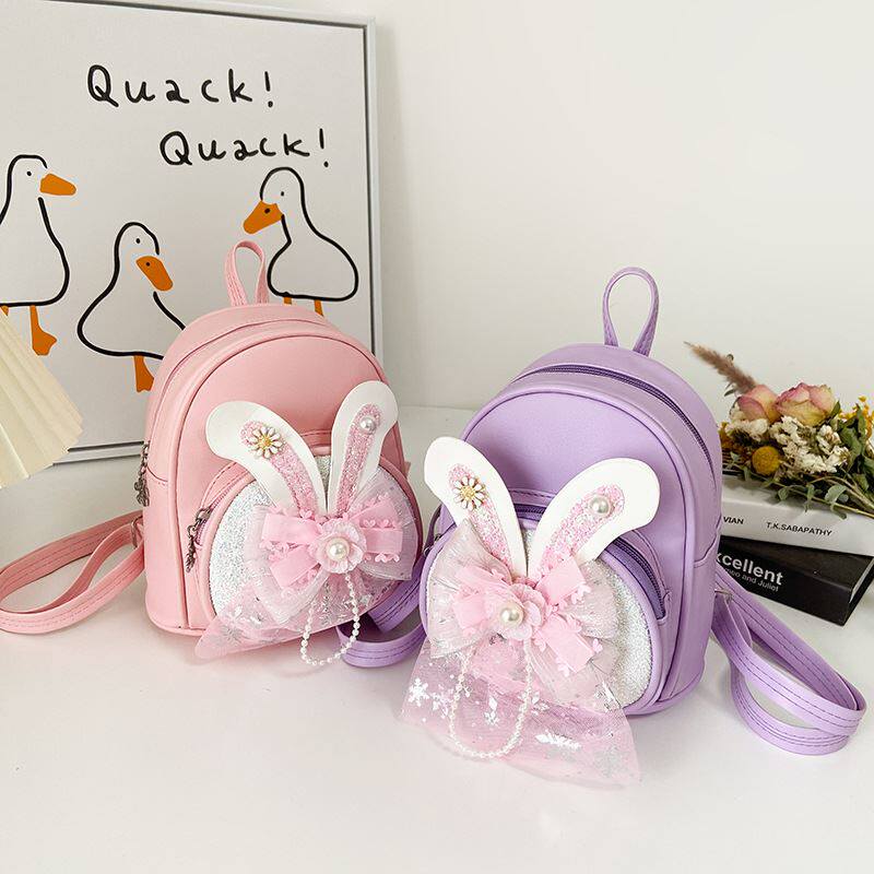 2025夏季新款可爱儿童双肩包蕾丝潮流幼儿园书包女童背包