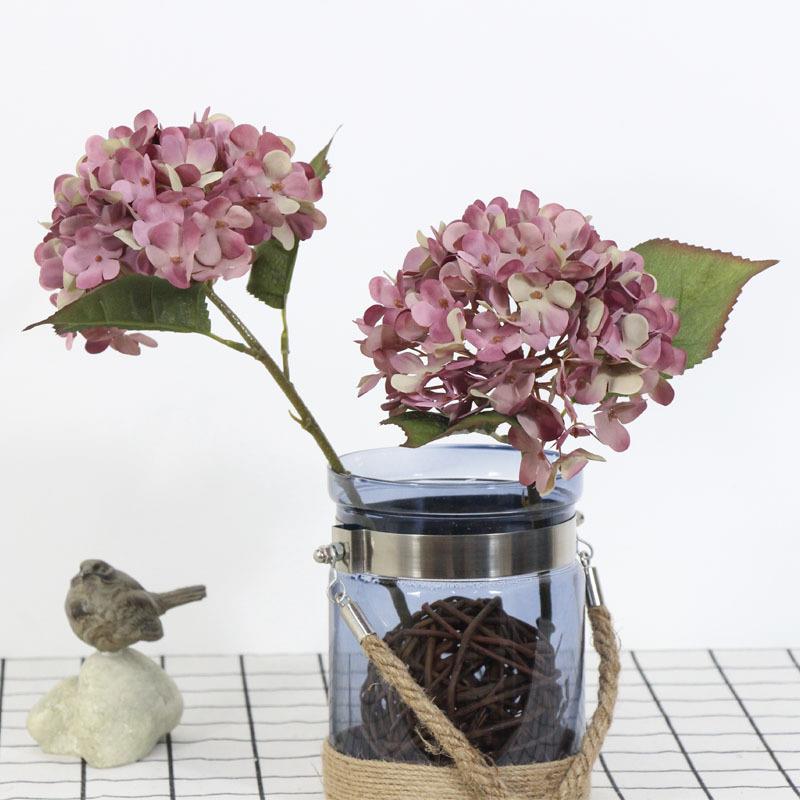 仿真花3D打印色单支绣球假花绢花家装婚庆造景摄影布景园艺造景装