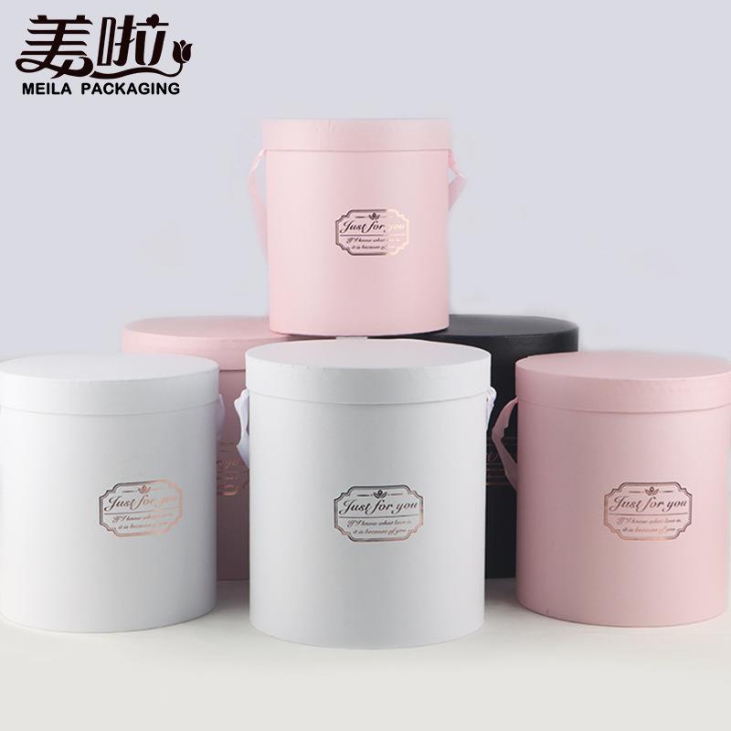 鲜花包装材料 鲜花花束礼品包装桶 大号套三圆柱型抱抱桶定制