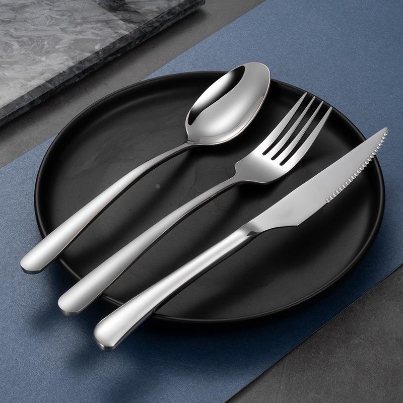 不锈钢餐具加厚西餐牛排刀叉套装 酒店用品优雅不锈钢刀叉勺定制