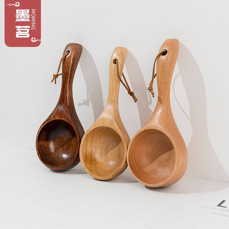 网红创意吃播干饭大勺实用水瓢日式家用整木长手柄米瓢粥瓢木量勺,厨房/烹饪用具,按压式饮水器,淘宝优惠券,粉丝福利购,淘宝优惠卷