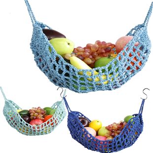 收纳水果网兜手工编织棉绳麻绳钩织水果网兜储物网兜置物网兜