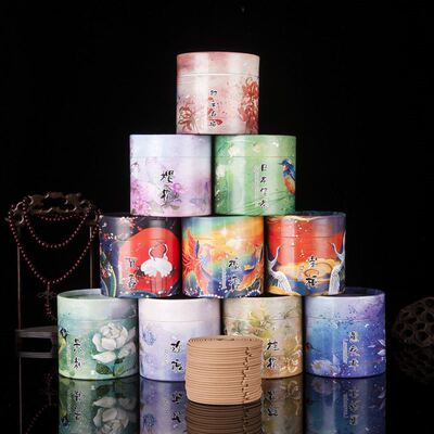 现货花香檀香盘香圈 彩色薰衣草桂花香绿茶奇南盘香 香薰