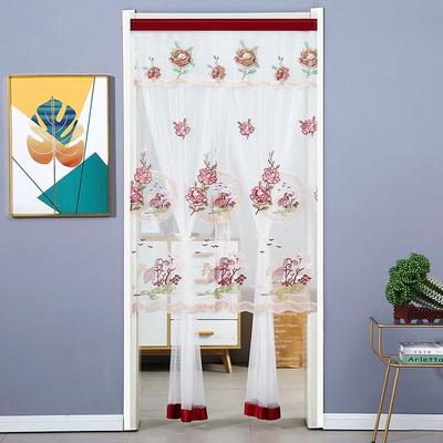 新款 免打孔遮挡帘防蚊门帘纱帘装饰隐私窗帘柜卧室帘子定制