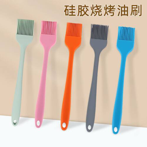 现货淄博烧烤油刷烘焙用具烤肉酱料刷小号一体式硅胶烧烤刷子