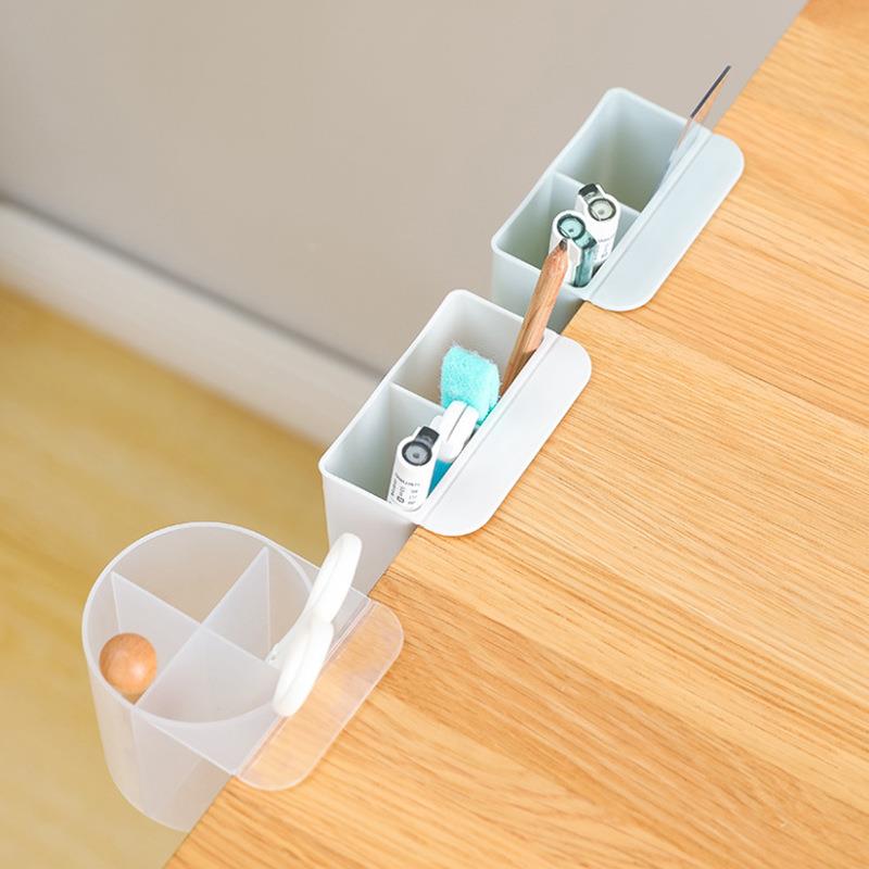 创意办公粘贴抽屉多格整理笔筒桌面电脑可挂式储物盒学生收纳盒定制