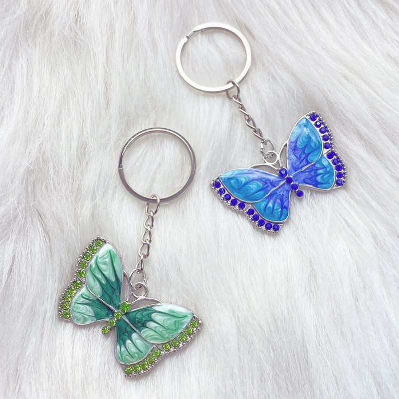 新款 钥匙链 合金滴油款 复古 时尚蝴蝶款钥匙扣 配件配饰
