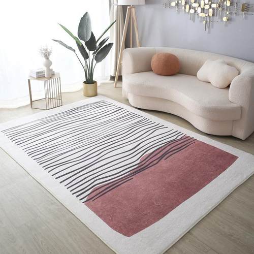 客厅地毯现代简约北欧沙发茶几毯卧室床边家用轻奢仿加厚地垫定制