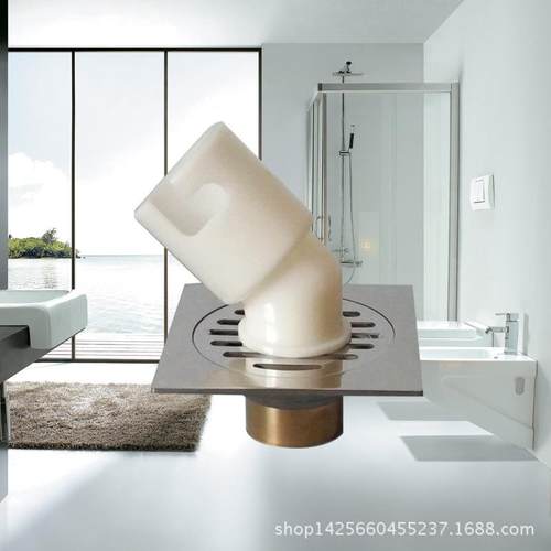 洗衣机两用地漏直通斜三