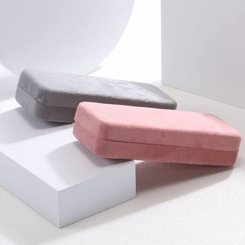 绒毛便携式眼镜盒全框架近视老花蓝色眼镜盒