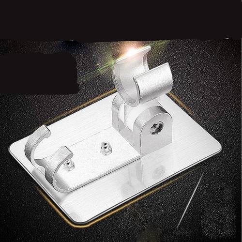 免打孔太空铝花洒底座 贴片粘贴挂钩款 无痕安装喷头固定支架