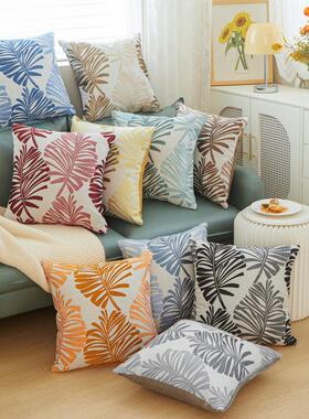 品质保证热销全球ins风棕树叶抱枕套礼品床头沙发大抱枕靠垫定制