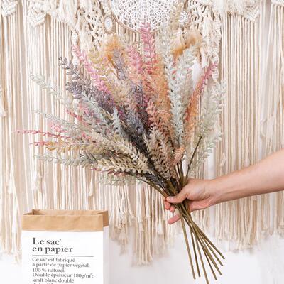 厂家蕨叶尤加利仿真花假花绿植物婚庆装饰工艺品跨境MW09101定制