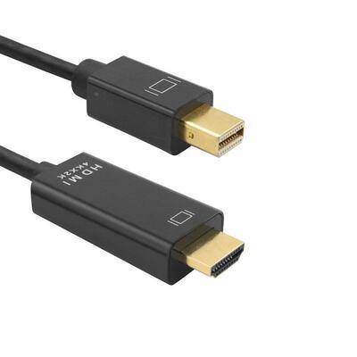 1.8米 迷你DP转HDMI 4K*2K Mini Displayport to hdmi超清转接线定制