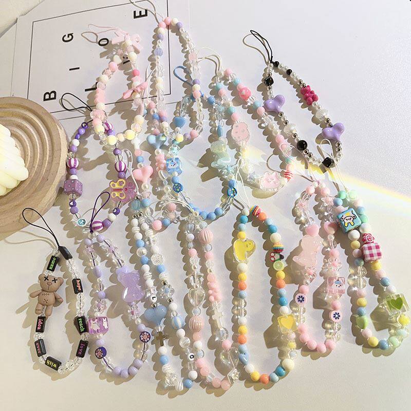 新款桶珠链条大合集手串diy配件通用手机壳ccd相机链条手机挂绳女