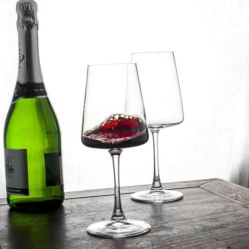 伏尔加风尚红酒杯复古高脚杯勃艮第玻璃杯ins葡萄酒杯红酒杯定制