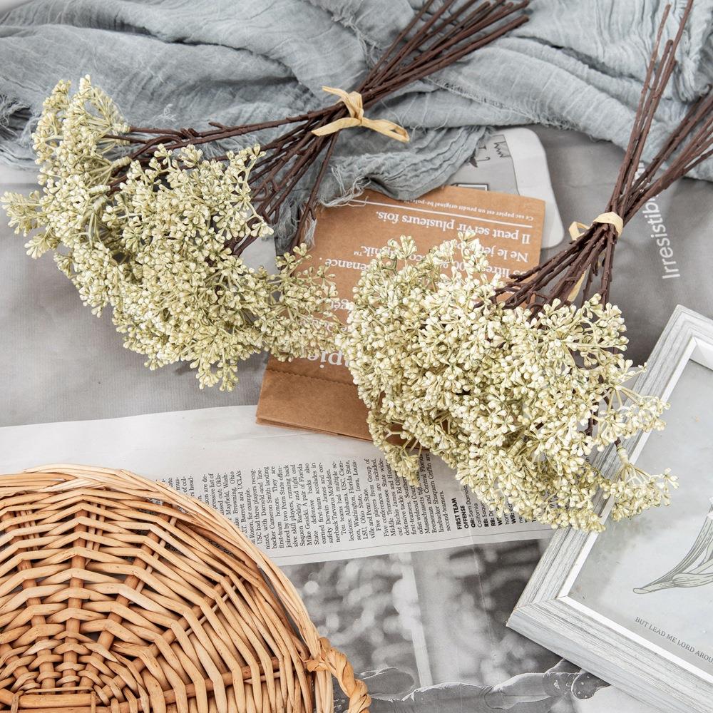 米粒豆把束INS风仿真花厂家家居装饰跨境婚庆假花DY1-6234定制