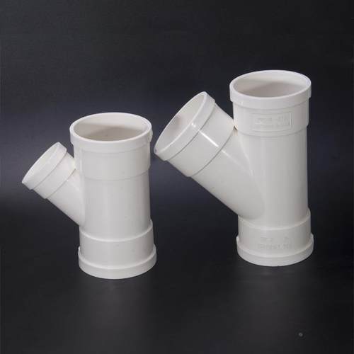PVC斜三通国标排水管件配件异径变径Y型接头三通昌盛塑胶厂价直供