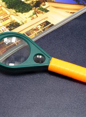 直销双光50mm球拍放大镜子母镜两种倍数塑料手持定制