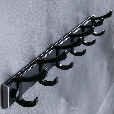 浩思太空铝排钩浴室挂衣钩酒店工程移动排钩卧室壁挂钩卫生间排钩