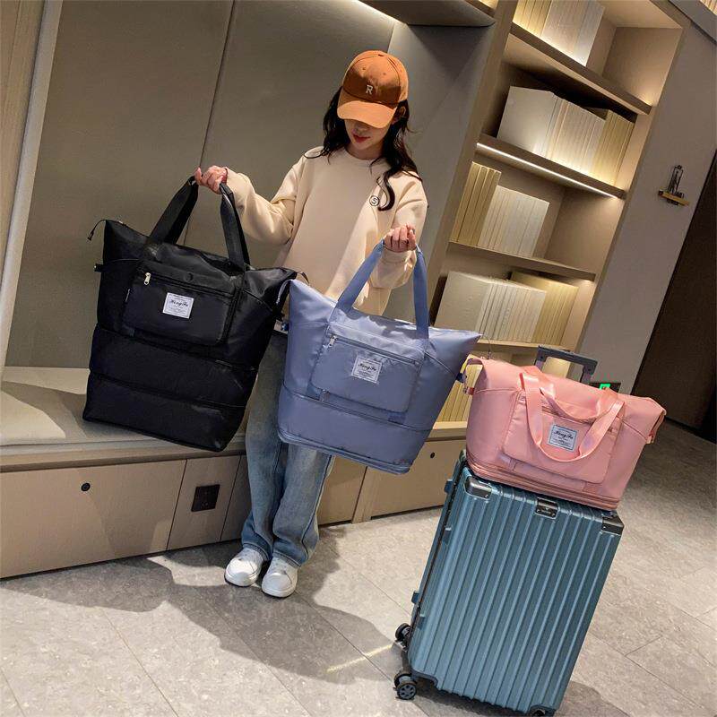 旅行包大容量女超大拉杆手提出差便携待产收纳包运动健身包行李袋