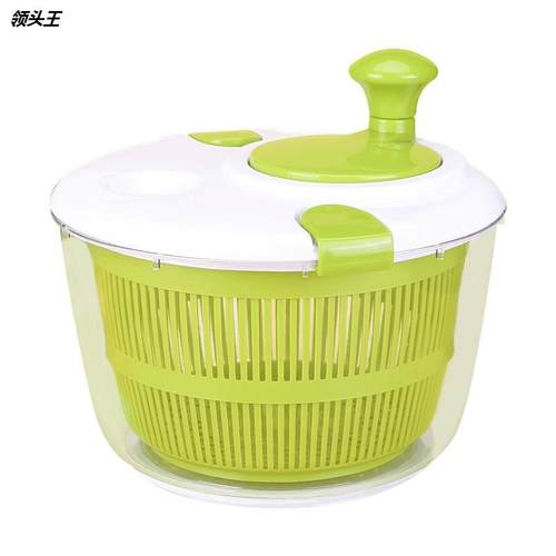 家用商沙拉蔬菜脱水器甩干机盆水果手动摇厨房甩水甩油篮洗菜器
