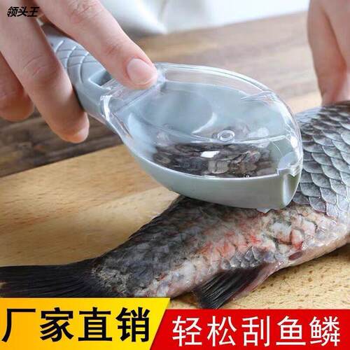 家用带盖鱼鳞刨 手动鱼鳞刮鳞器 厨房小工具刨刀去鳞刮鱼鳞刷神器