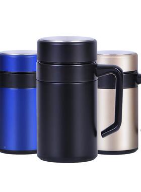 真空保温杯不锈钢办公水杯手柄商务礼品杯子LOGO刻字批定制