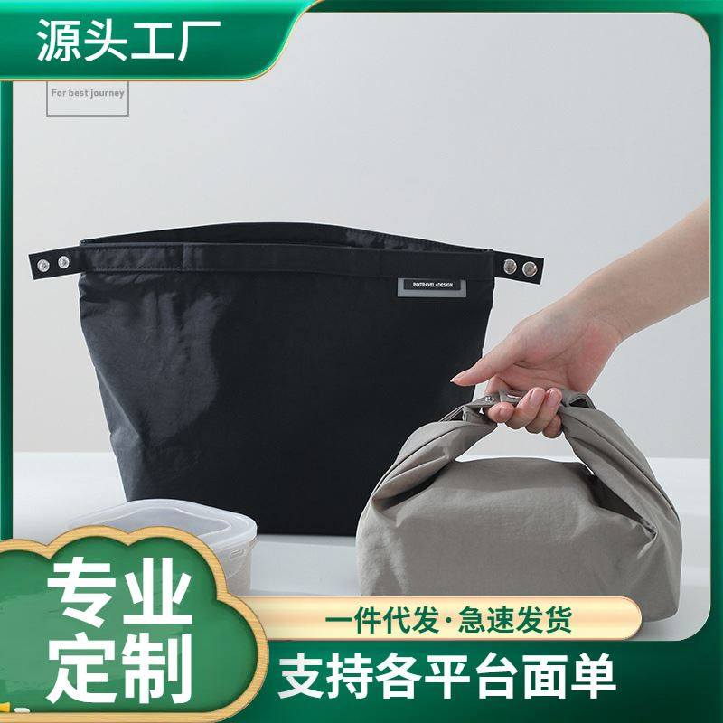 日系便当包便携保温袋便当包上班通勤轻便手提饭盒袋午餐包