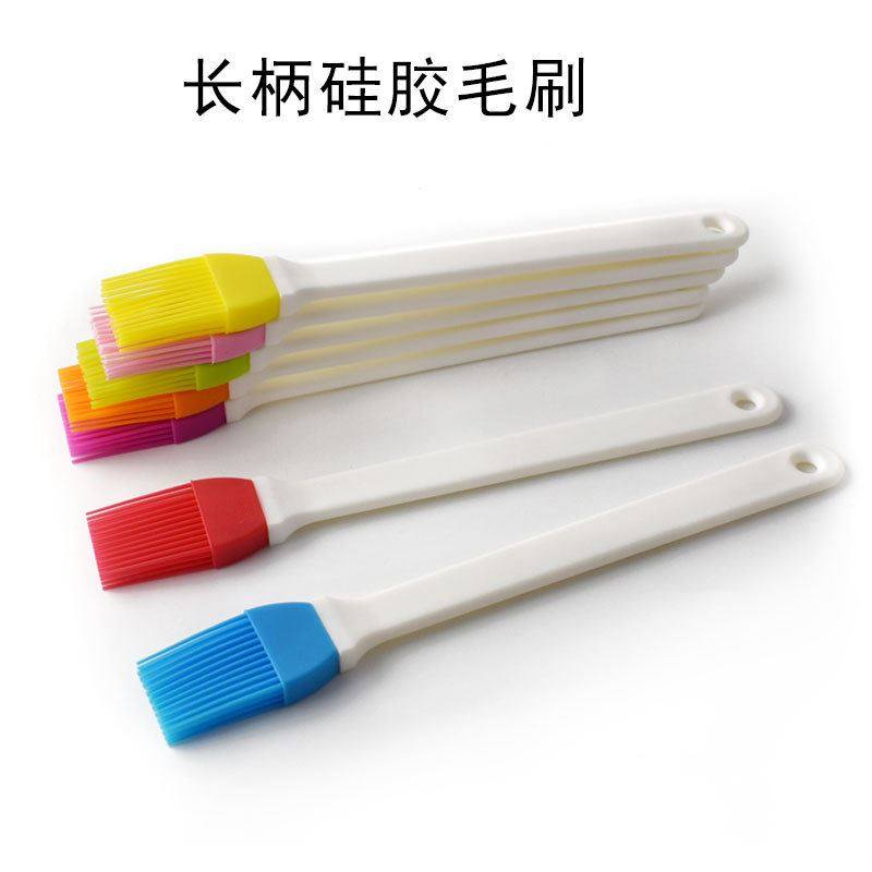 白色加长手柄硅胶刷油刷扫毛刷厨房扫蛋糕烘焙烧烤BBQ工具