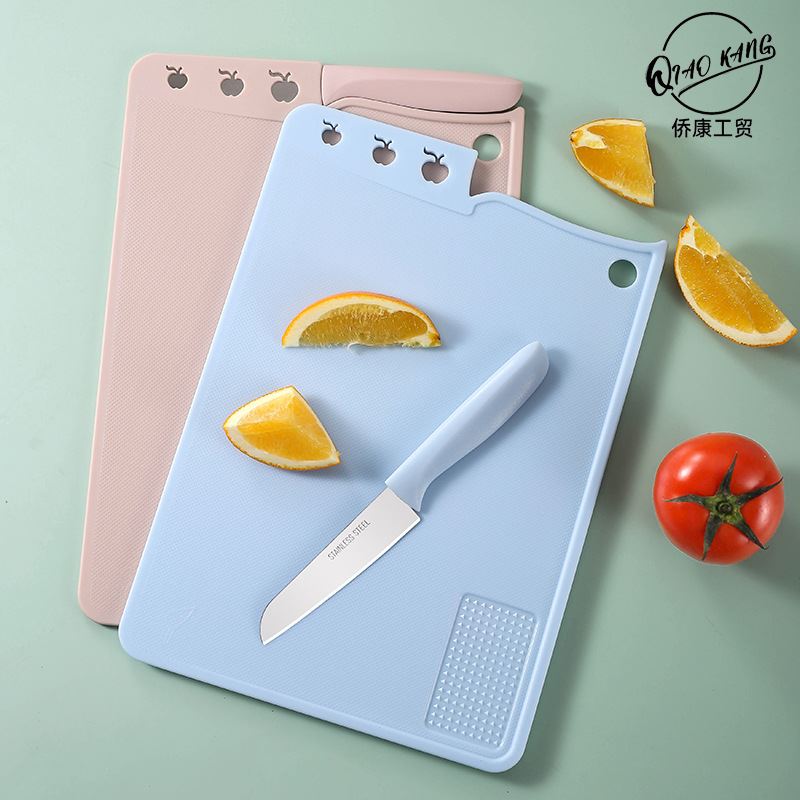 塑胶菜板刀具两件套pp塑料水果菜板切水果蔬菜家用户外现货销