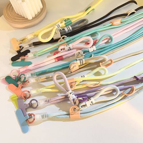 ins编织长款手机壳挂脖挂肩手机斜跨绳挂链相机钥匙扣手机壳通用