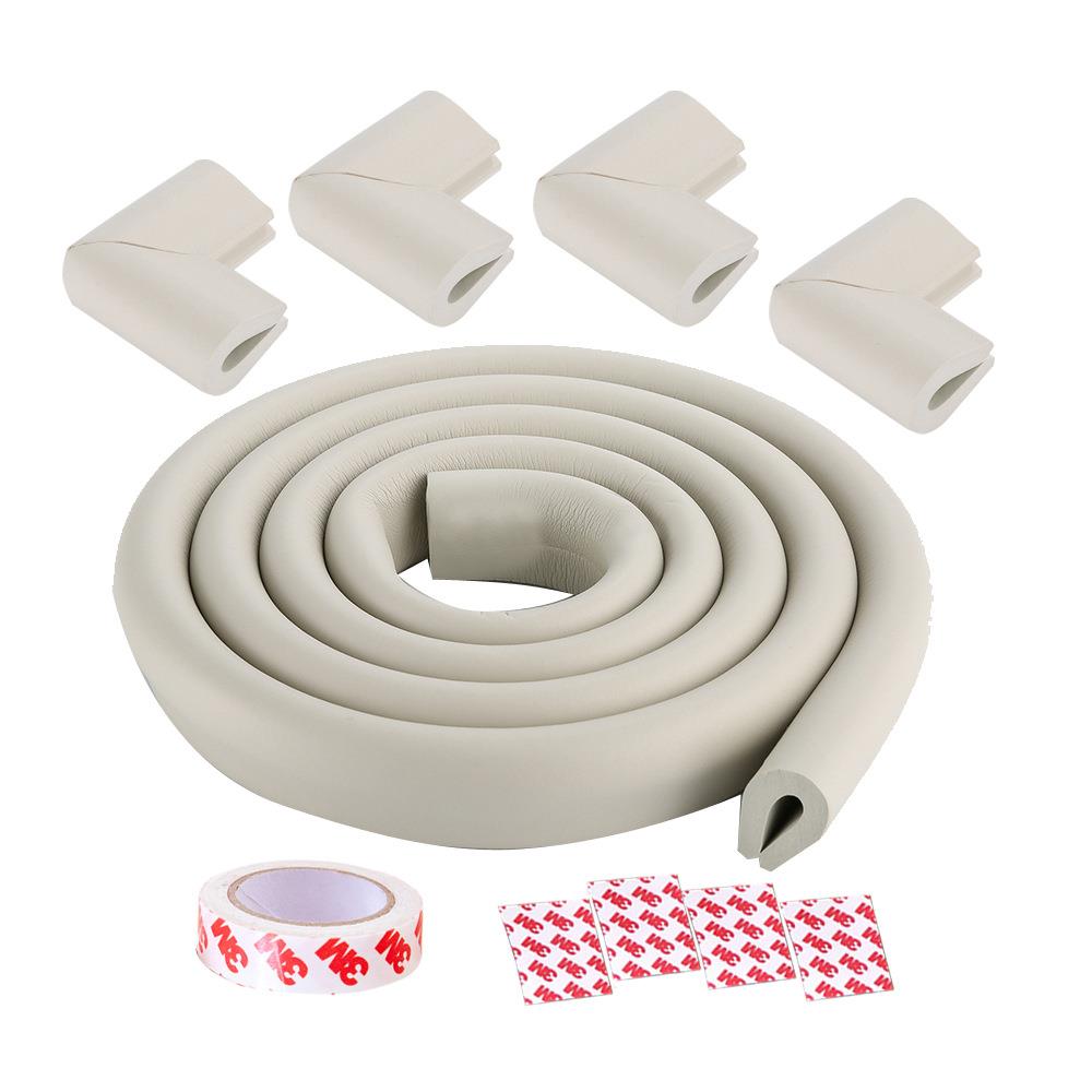 U型凹槽桌角防护条防撞角组合2米条4个角玻璃茶几边缘包边保护条