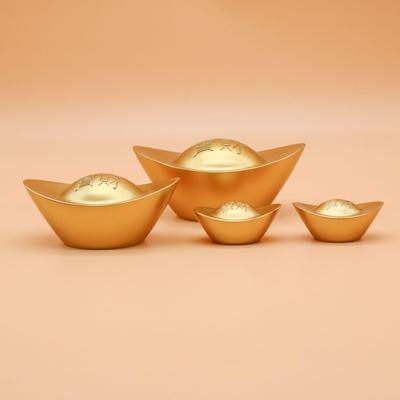 元宝实心沙金铜工艺品摆件仿金 道具装饰品乔迁礼品定制
