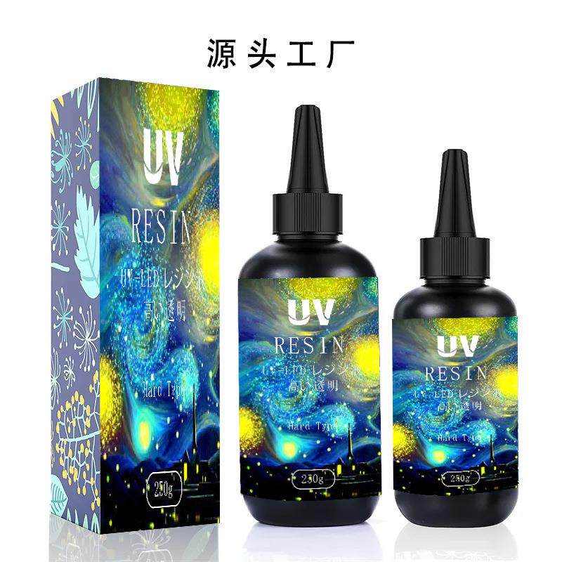 DIY流沙麻将uv胶高透明饰品滴胶亚克力无影胶稀胶定制