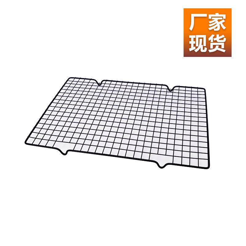 现货蛋糕冷却架黑色碳钢面包晾网烘焙工具不沾冷却网烤盘网架