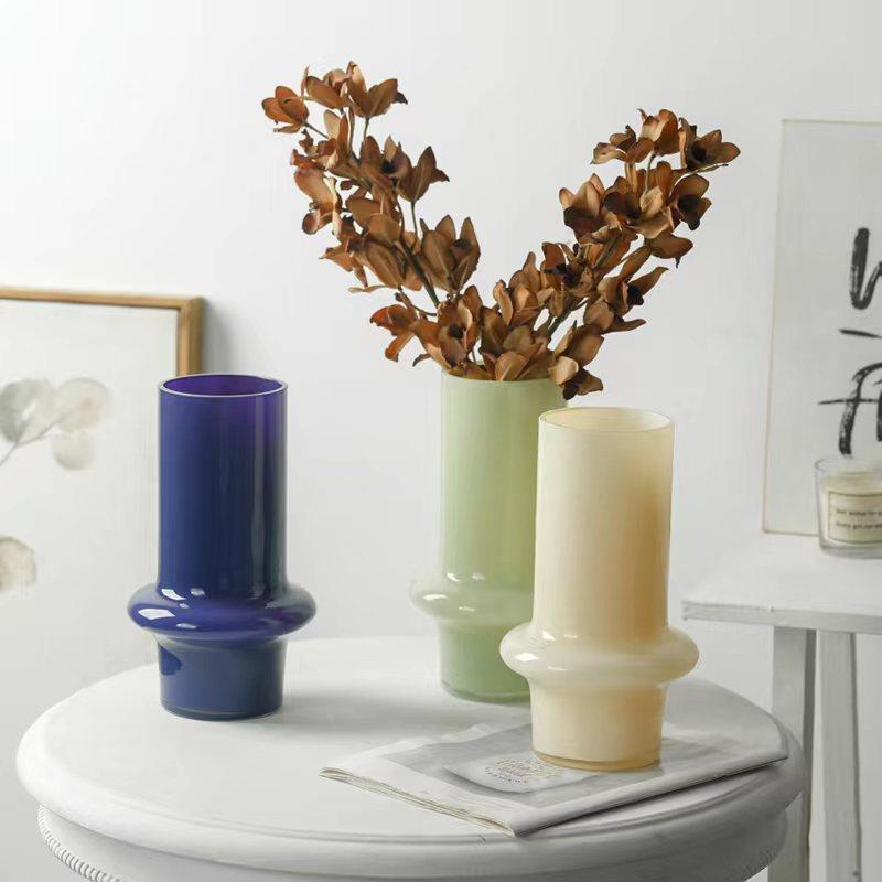 欧式轻奢简约玻璃花瓶家居摆件水养花插花器桌面软装装饰花瓶花器