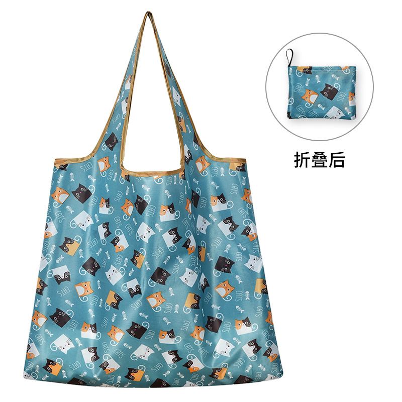 新款创意旅行大号折叠购物袋超市环保手提买菜包便携收纳袋