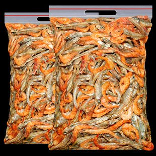 小鱼小虾500g袋装 湖南特产下酒菜淡水小河虾小鱼干火焙干货零食