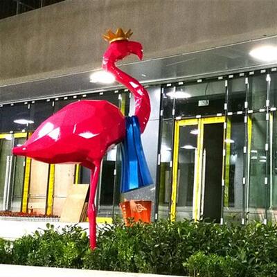 不锈钢镂空雕塑玻璃刚雕塑动物人物鹿豹鱼火烈鸟厂家图样加工