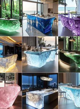 环氧透明树脂工艺品厂家定制酒店别墅创意大型雕塑软装饰艺术摆件