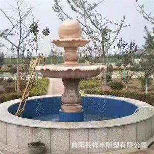 大理石流水石钵小区大型景观全套欧式喷水池水钵石雕户外庭院喷泉