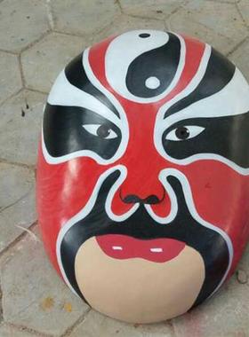 玻璃钢雕塑京剧川剧脸谱火锅店农家乐餐厅中式装饰大型脸谱壁挂件