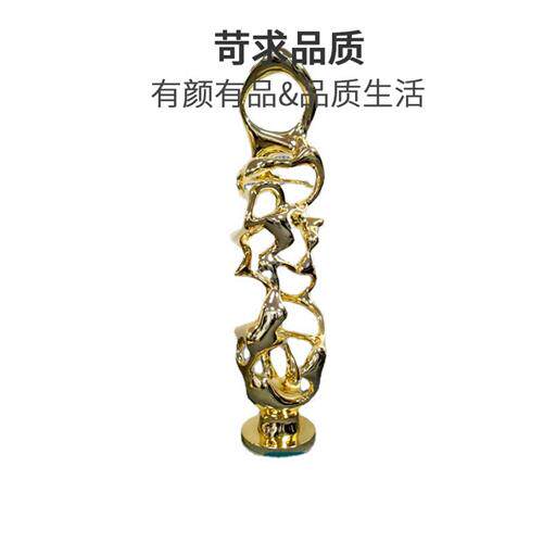 客厅酒柜装饰品家居摆件创意红酒架办公室现代轻奢抽象工艺品