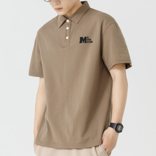 短袖 领T恤 夏季 高端衬衫 2025新款 宽松半袖 翻领POLO衫 男装 潮牌时尚